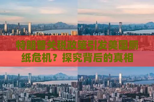 特朗普关税政策引发美国厕纸危机？探究背后的真相