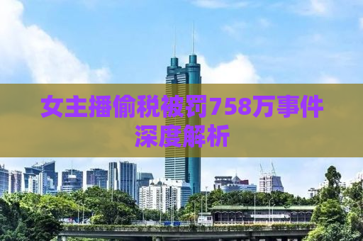 女主播偷税被罚758万事件深度解析