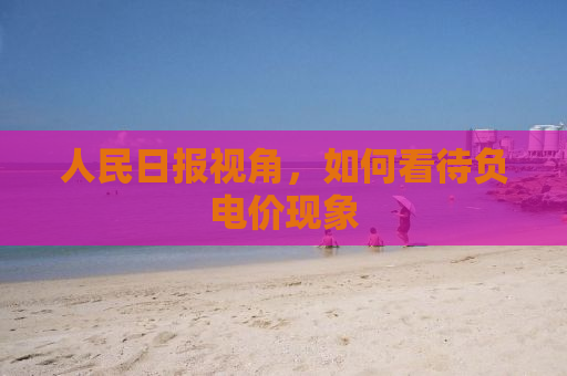 人民日报视角，如何看待负电价现象