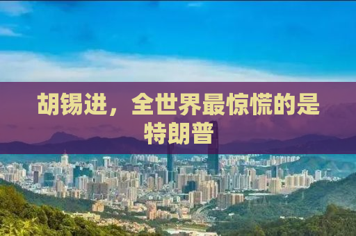 胡锡进，全世界最惊慌的是特朗普