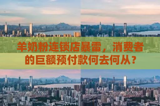羊奶粉连锁店暴雷，消费者的巨额预付款何去何从？