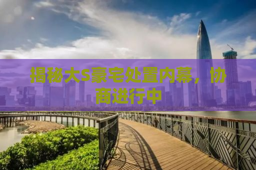揭秘大S豪宅处置内幕，协商进行中