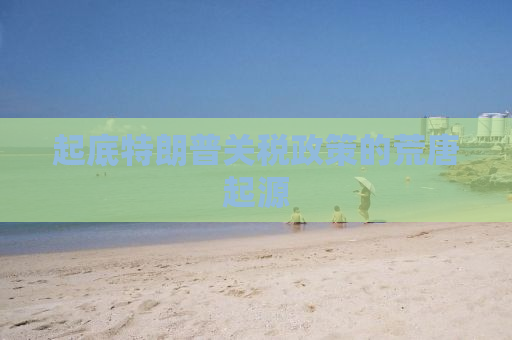 起底特朗普关税政策的荒唐起源