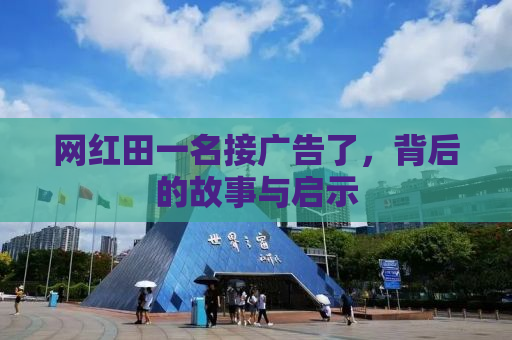网红田一名接广告了，背后的故事与启示