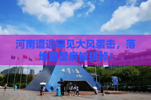 河南遭遇罕见大风袭击，落地窗整扇被拔掉！