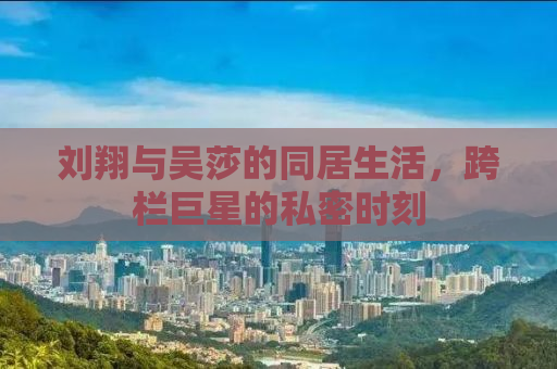 刘翔与吴莎的同居生活，跨栏巨星的私密时刻