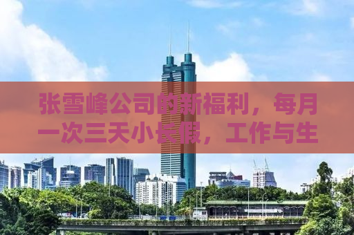 张雪峰公司的新福利，每月一次三天小长假，工作与生活如何平衡的新篇章