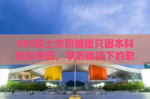 985硕士求职被拒只因本科双非学历，学历歧视下的职场困境与挑战