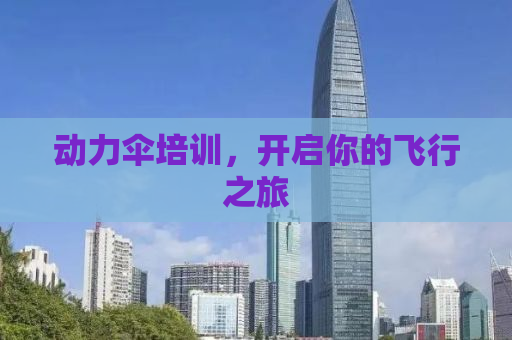 动力伞培训，开启你的飞行之旅
