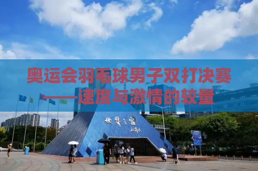 奥运会羽毛球男子双打决赛——速度与激情的较量
