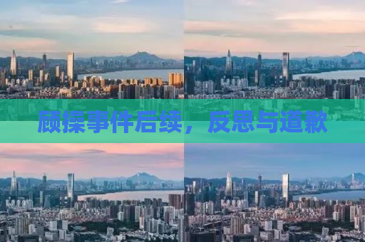 顾操事件后续，反思与道歉