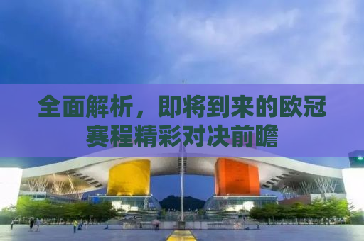 全面解析，即将到来的欧冠赛程精彩对决前瞻