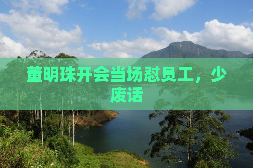 董明珠开会当场怼员工，少废话