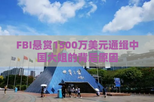 FBI悬赏1500万美元通缉中国大姐的背后原因