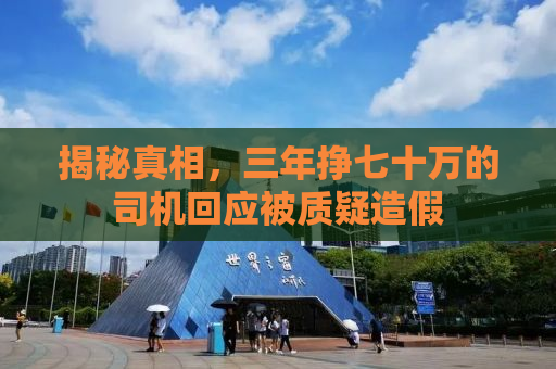 揭秘真相，三年挣七十万的司机回应被质疑造假